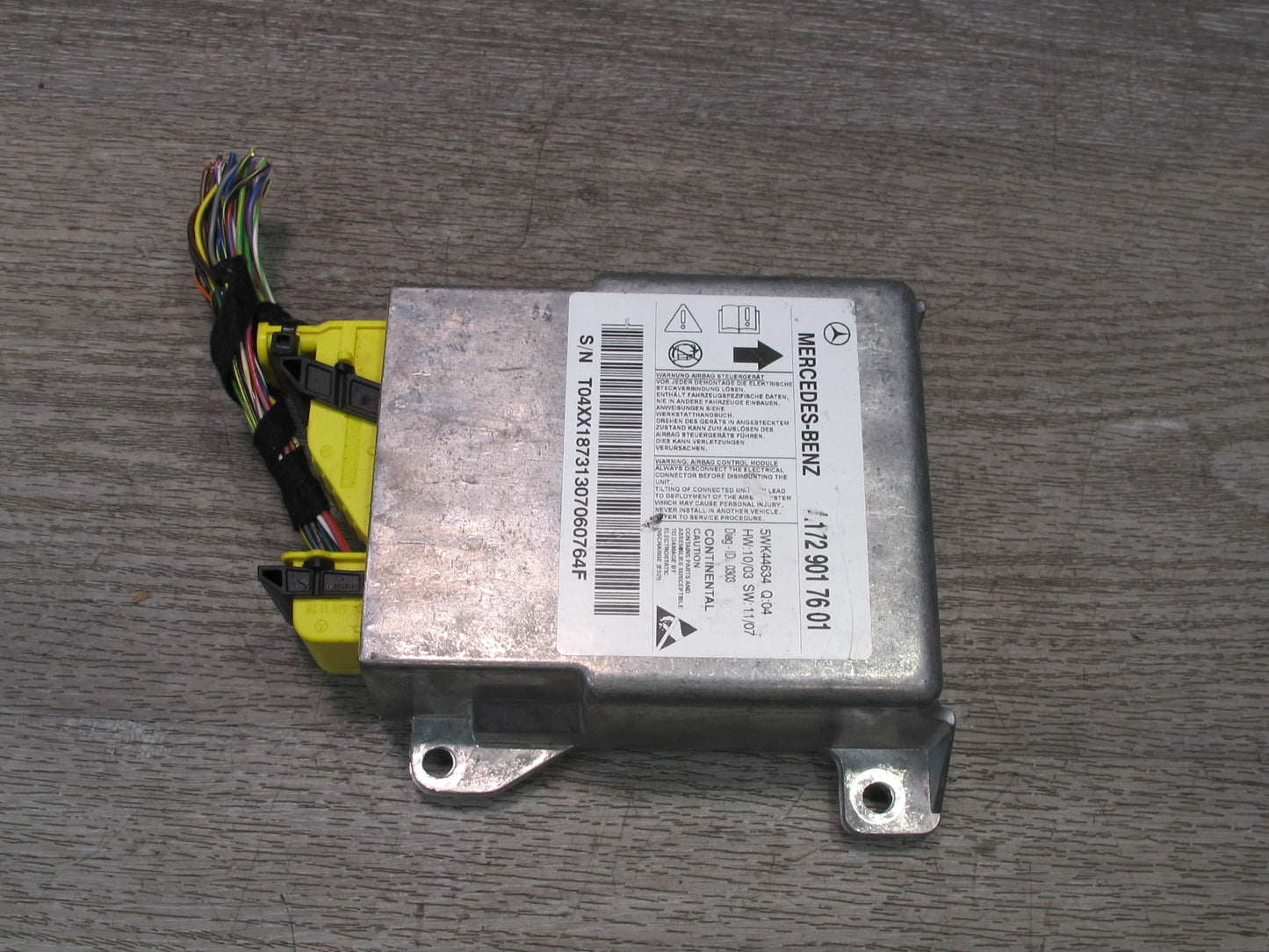 12-16 MERCEDES R172 SLK SRS AIRBAG CONTROL MODULE UNIT A1729017601 OEM