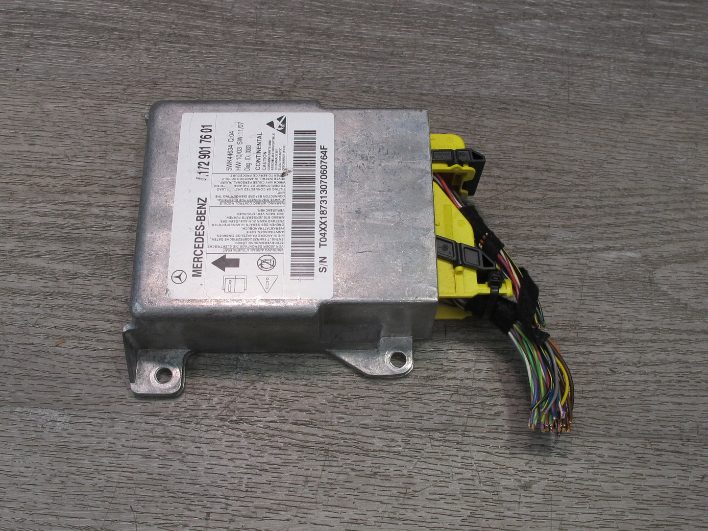 12-16 MERCEDES R172 SLK SRS AIRBAG CONTROL MODULE UNIT A1729017601 OEM