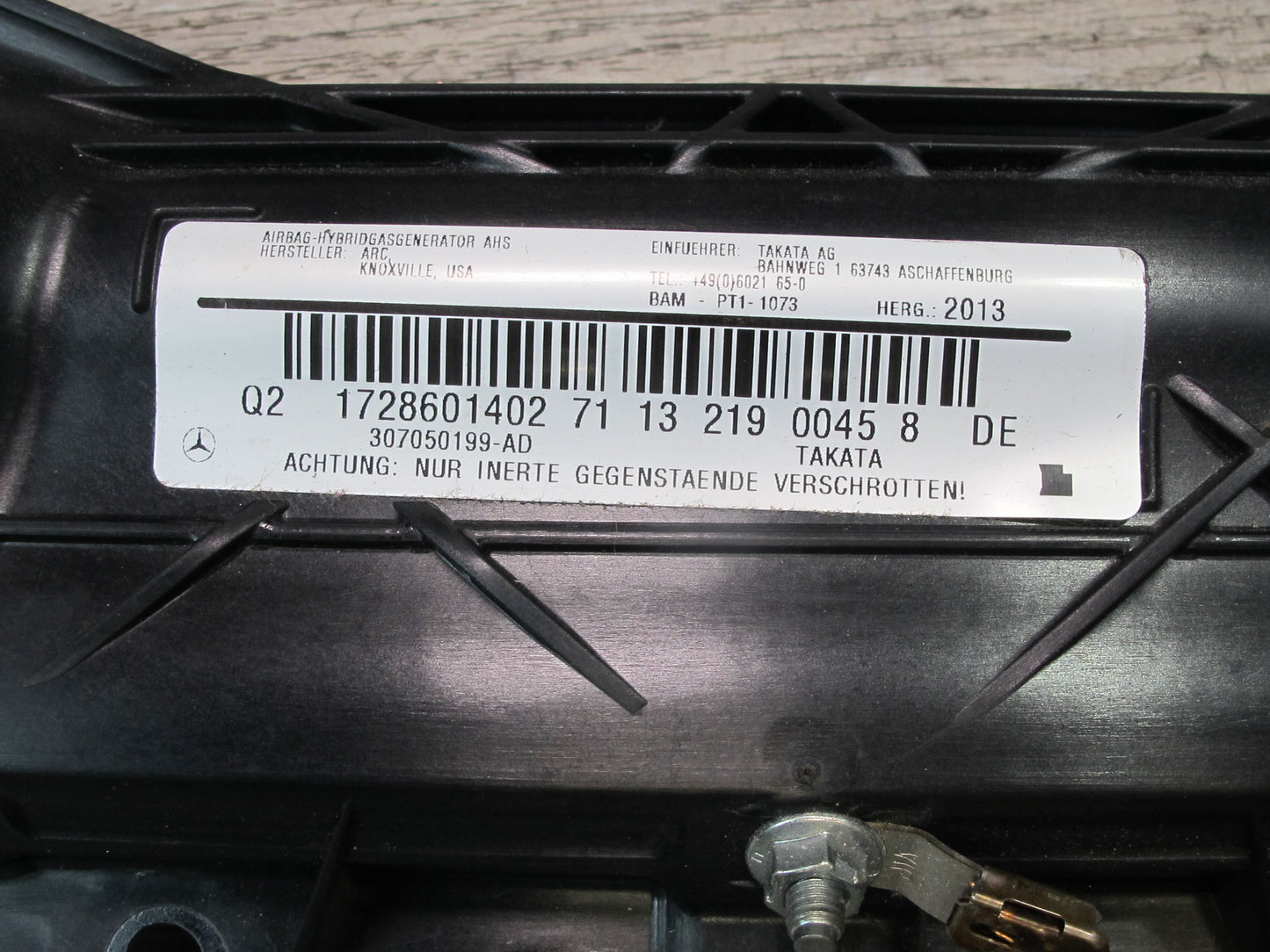 12-20 MERCEDES R172 SLK SLC FRONT LEFT DRIVER SIDE DASH KNEE SRS AIRBAG OEM