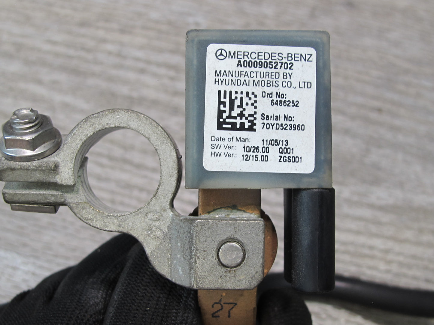 2012-2016 Mercedes R172 SLK Negative Battery Ground Cable Terminal A0009052702