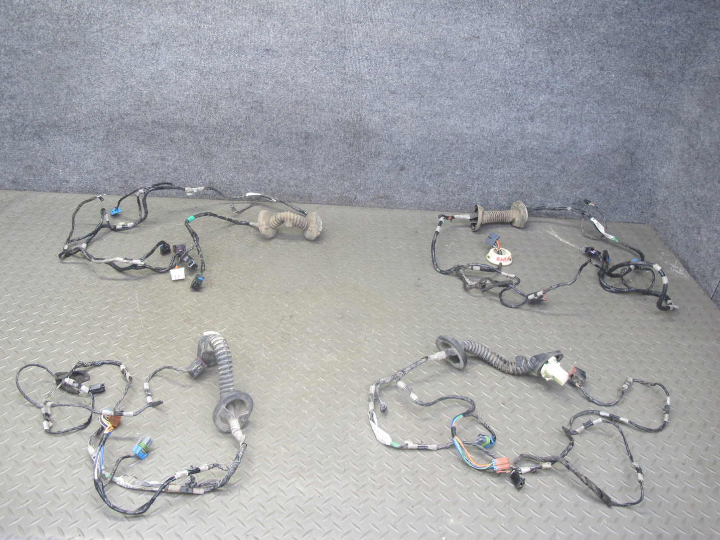 2003-2007 Hummer H2 Front & Rear Left Right Side Door Wiring Wire Harness Set