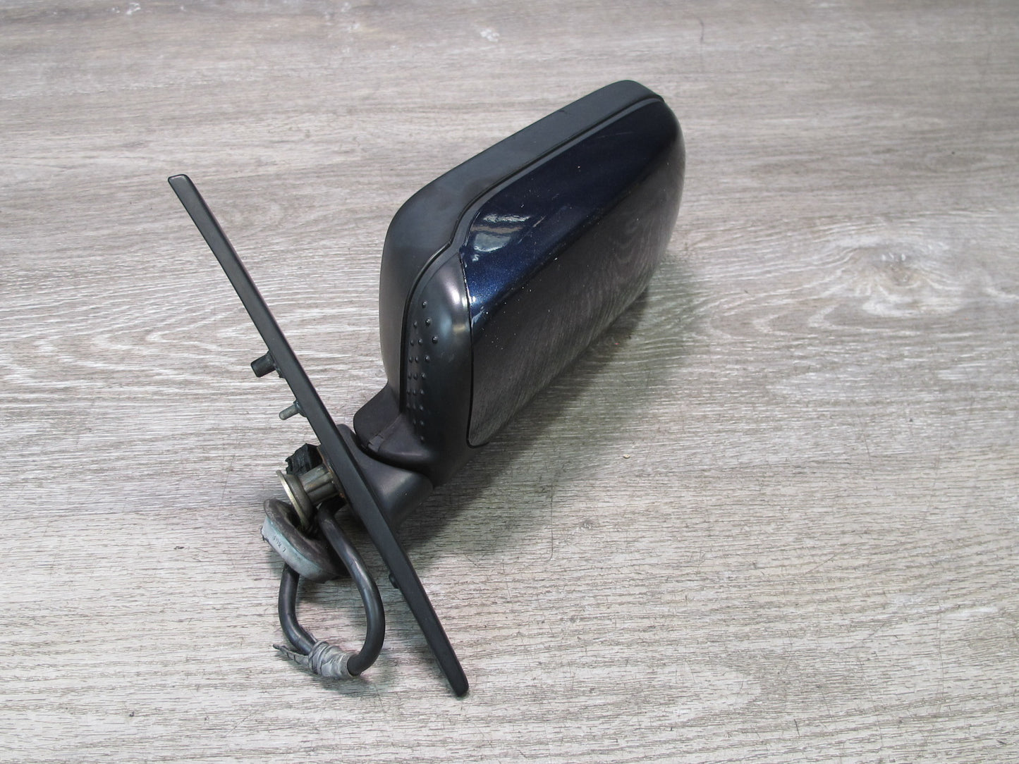93-95 BMW E34 5-SERIES Left Driver Door Power Heated Side Mirror Blue OEM
