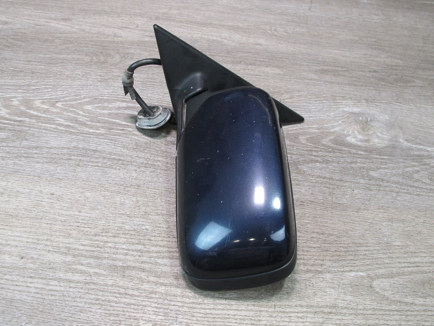 93-95 BMW E34 5-SERIES Left Driver Door Power Heated Side Mirror Blue OEM
