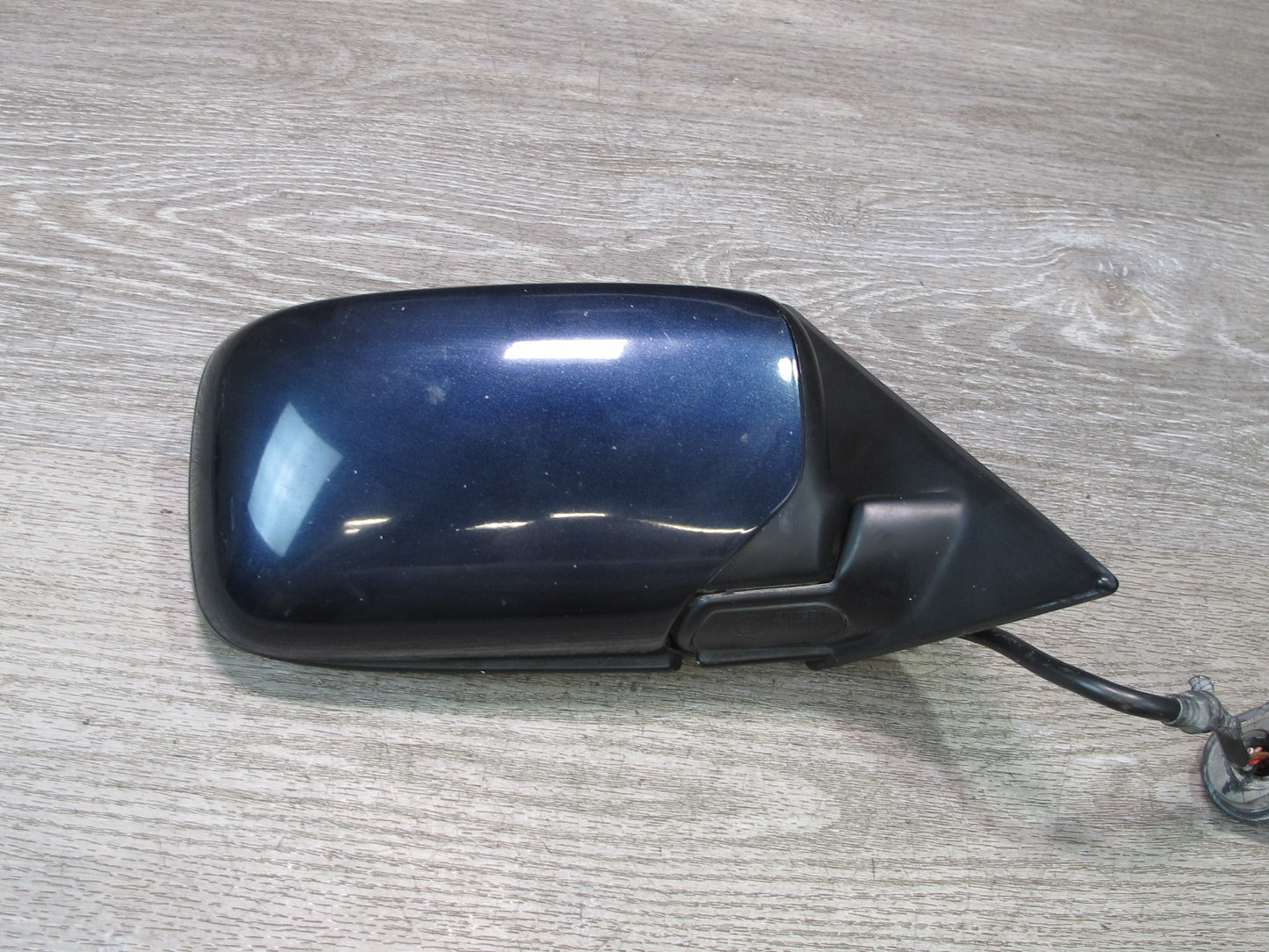 93-95 BMW E34 5-SERIES Right Passenger Door Power Heated Side Mirror Blue OEM