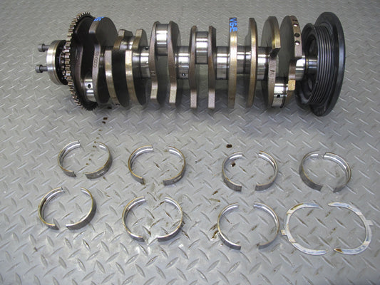 2008 VW Golf R32 VR6 Cbra 3.2L Engine Crankshaft w Bearings & Pulley 105K OEM