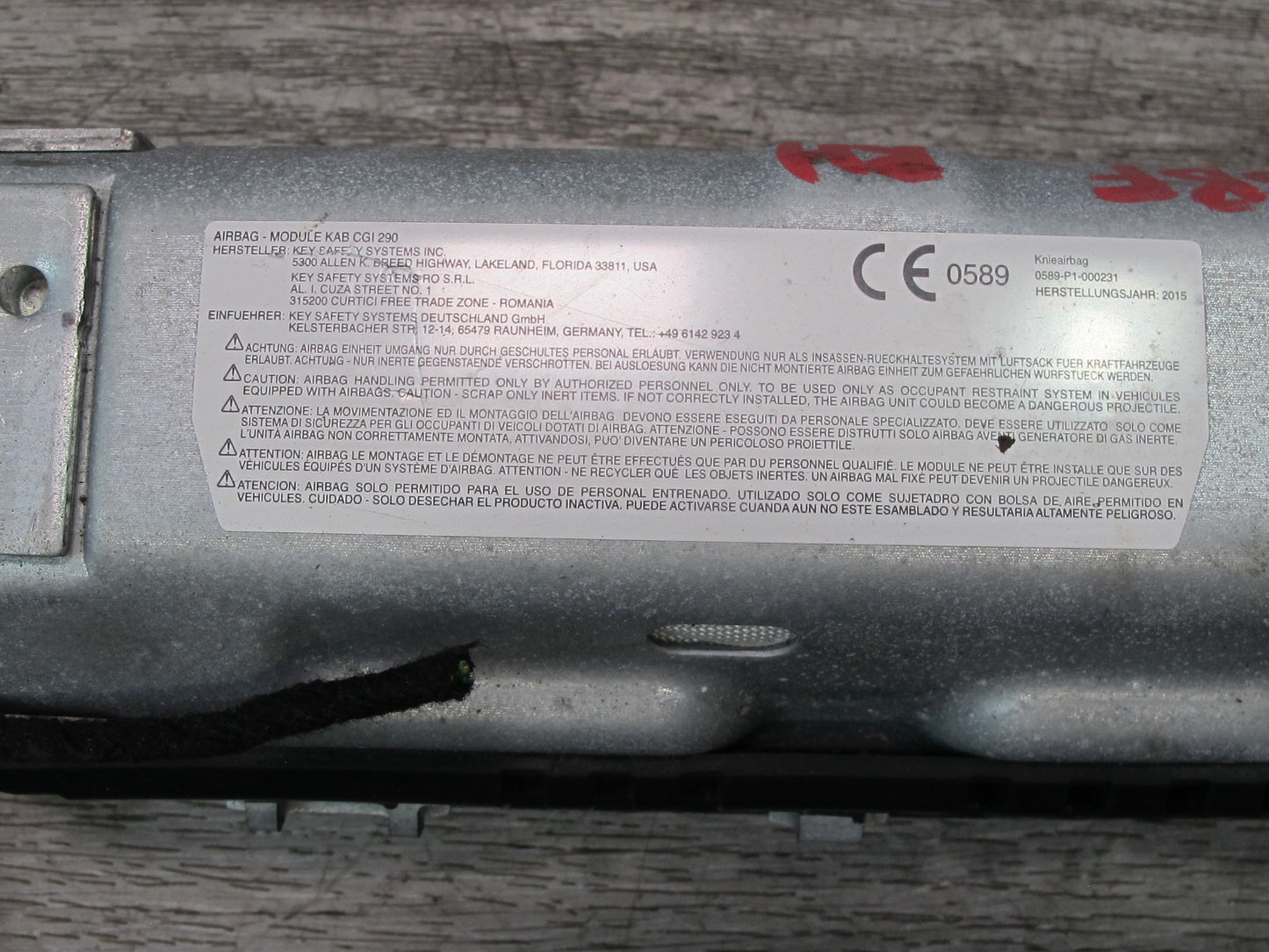 12-20 BMW F32 F33 F82 M4 FRONT RIGHT PASS SIDE UNDER DASH KNEE SRS AIRBAG OEM