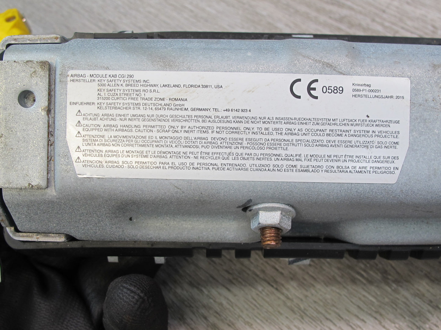 12-20 BMW F32 F33 F82 M4 FRONT LEFT DRIVER SIDE UNDER DASH KNEE SRS AIRBAG OEM