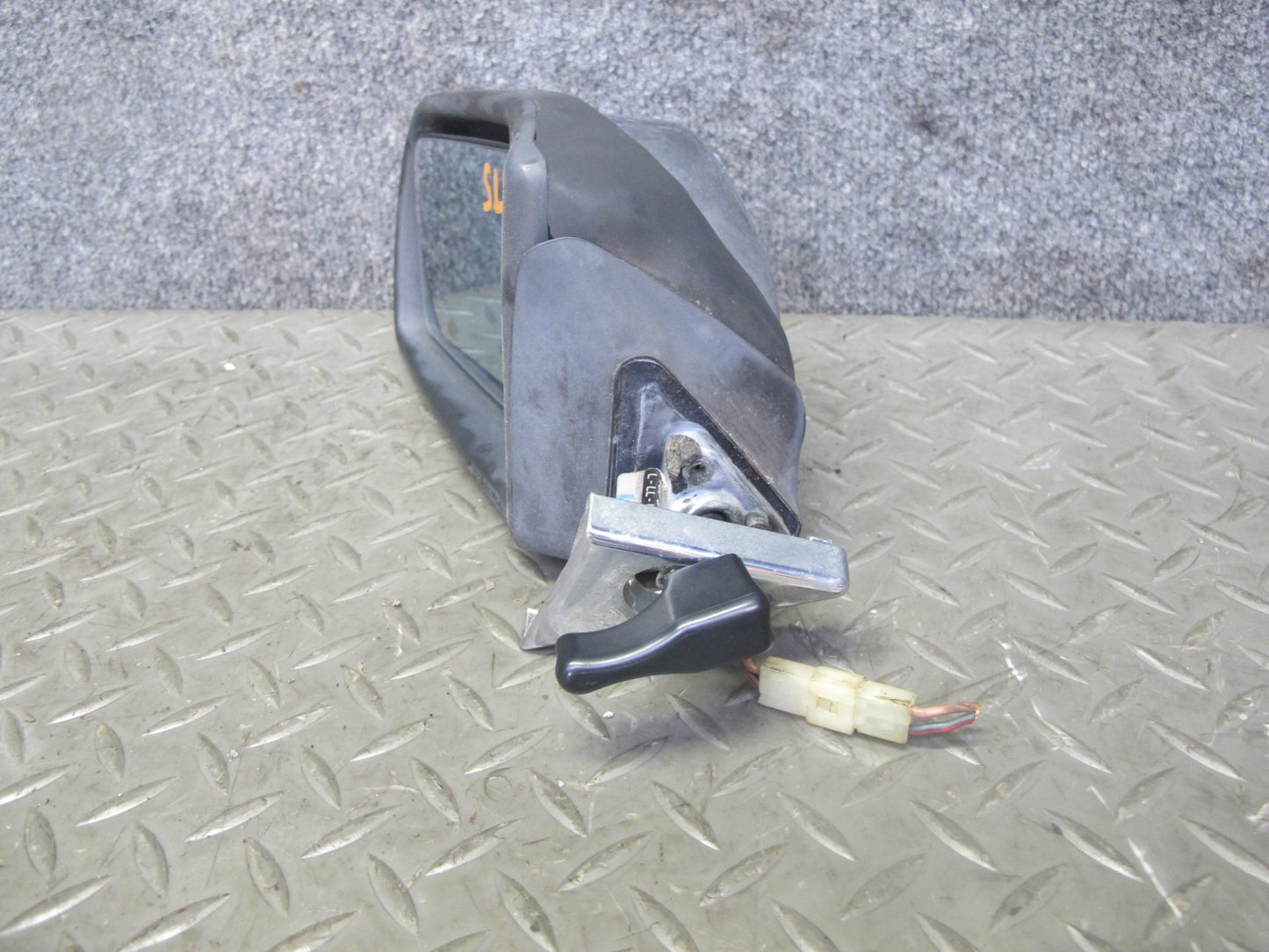73-89 Mercedes R107 Left Door Exterior Side View Heated Manual Mirror OEM