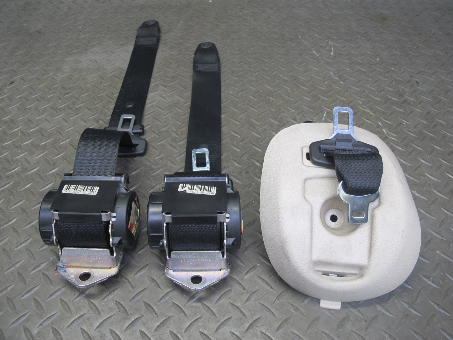 11-16 MINI R60 COUNTRYMAN REAR LEFT CENTER RIGHT SIDE SEATBELT RETRACTOR SET OEM