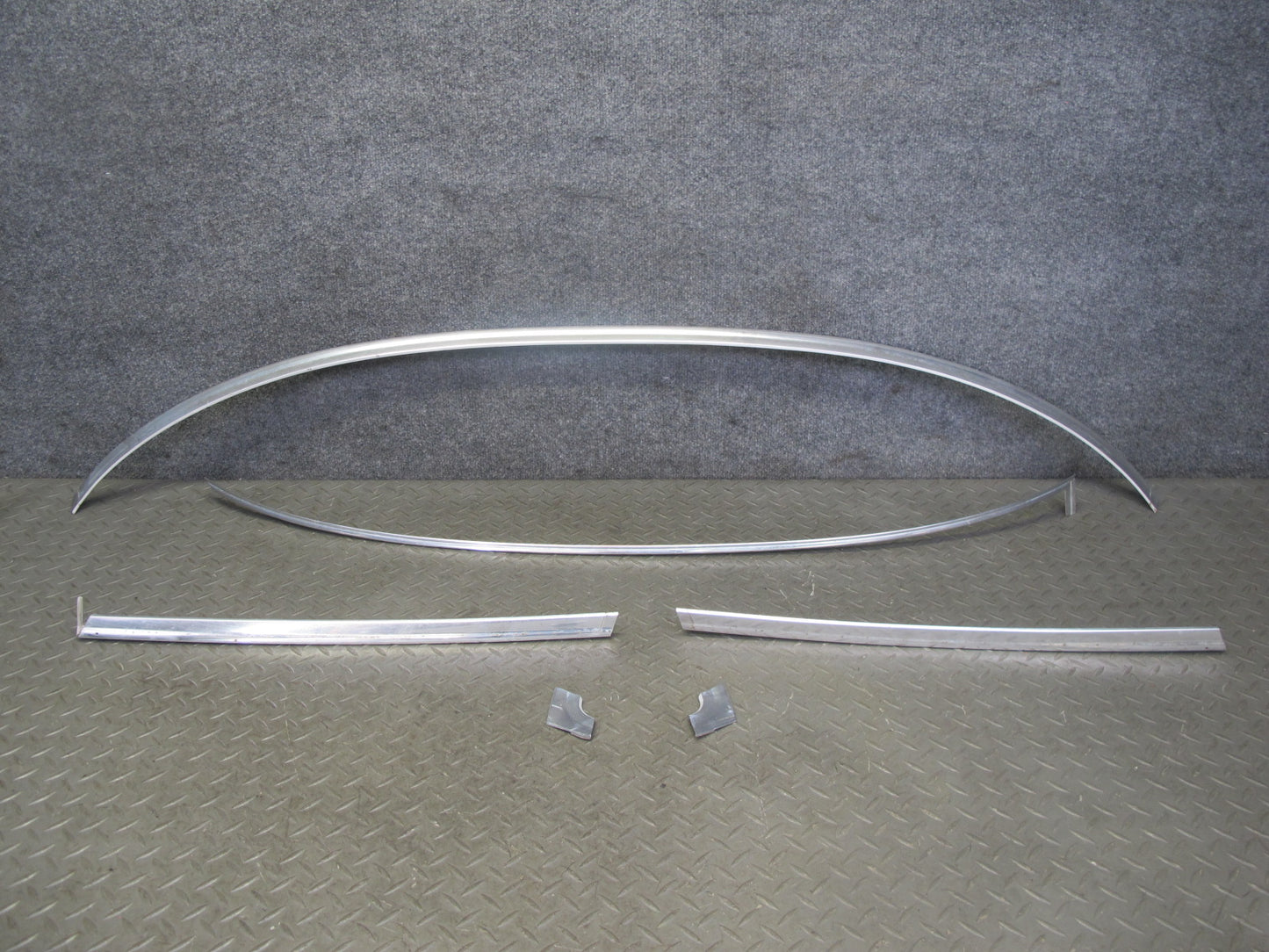 86-89 Mercedes R107 560SL Front Windshield Chrome Molding Trim Set OEM