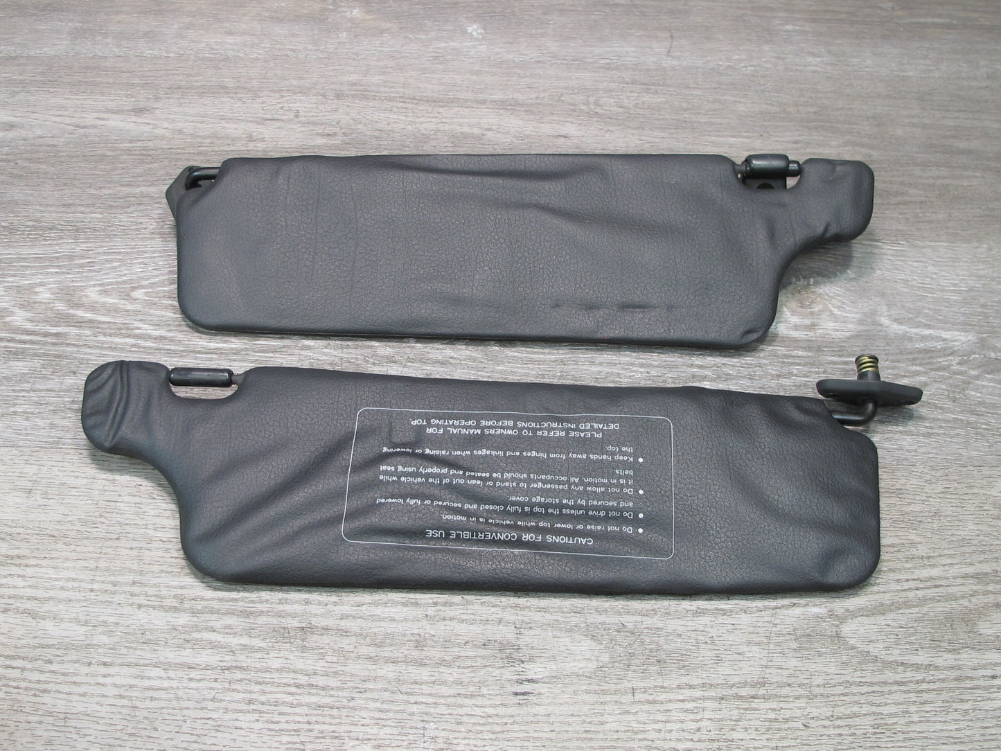 1993 Nissan Z32 300ZX Convert Set of 2 Front Left & Right Sun Visor Black OEM