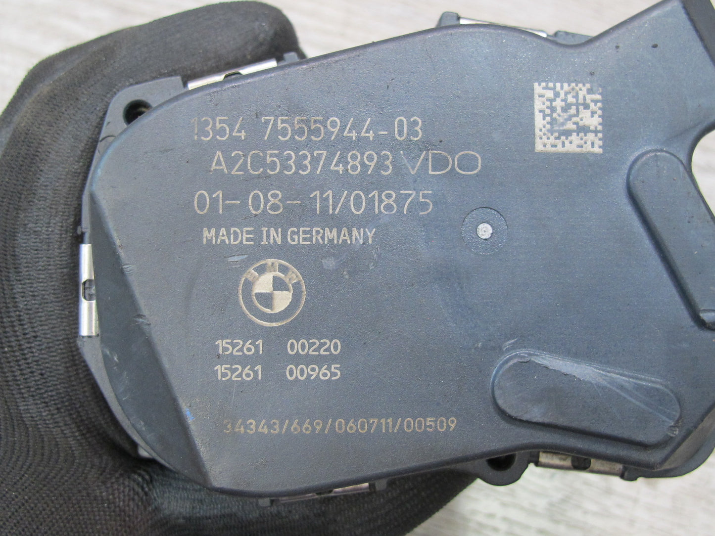 12-18 BMW E70 F01 F10 F12 S63 N63 4.4L Right Engine Throttle Body 7555944 OEM