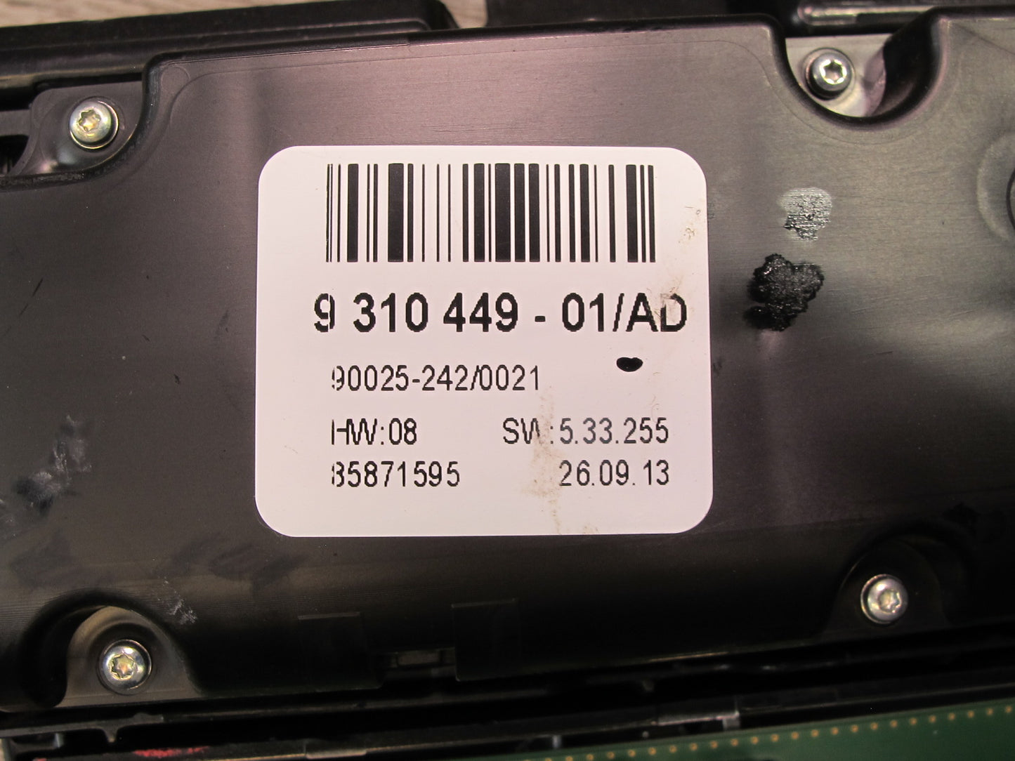 2010-2014 BMW E71 E72 X6 A/C Heater Climate Control Radio PDC Trunk Switch Panel