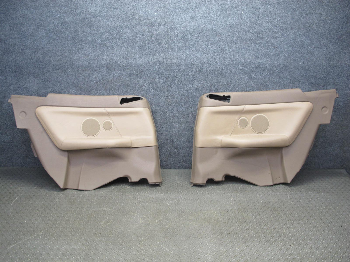 98-99 BMW E36 Convertible Rear Quarter Interior Trim Cover Panel Set Beige OEM