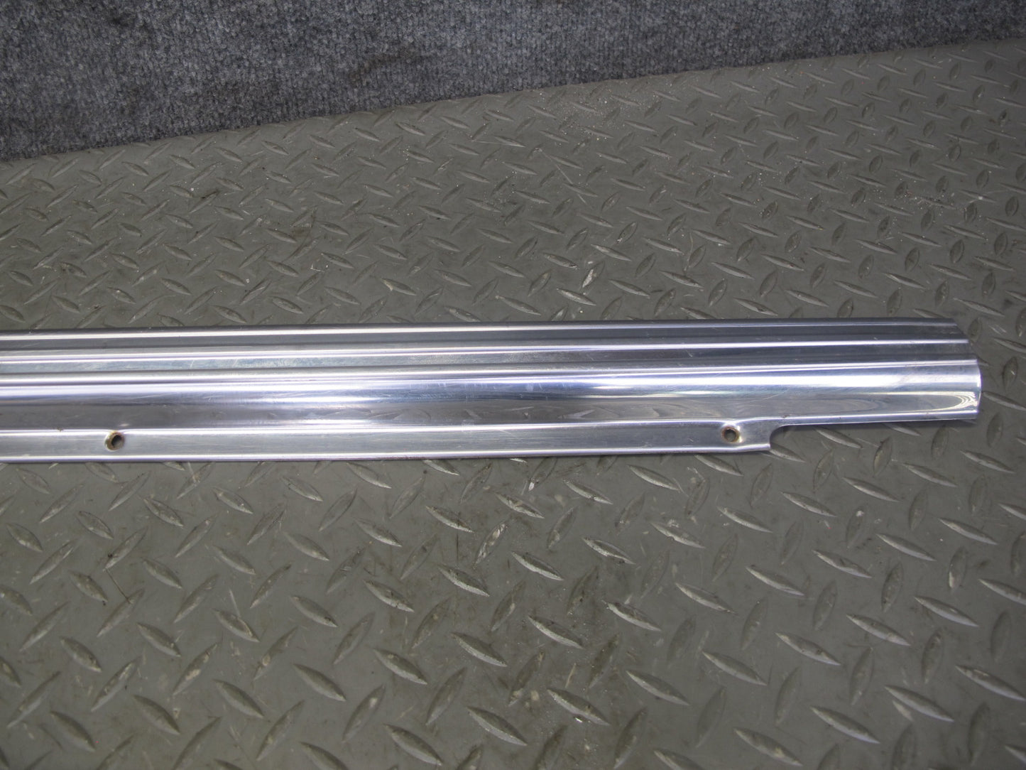 73-89 Mercedes R107 Set of 2 Left & Right Door Scuff Sill Plate Trim Chrome OEM