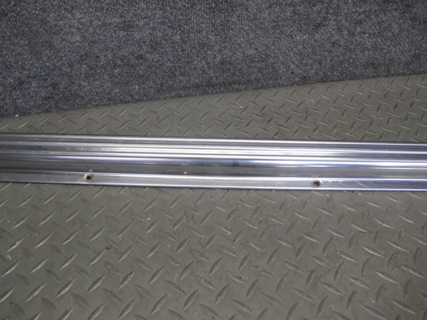 73-89 Mercedes R107 Set of 2 Left & Right Door Scuff Sill Plate Trim Chrome OEM