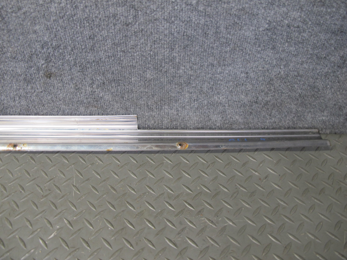 73-89 Mercedes R107 Set of 2 Left & Right Door Scuff Sill Plate Trim Chrome OEM