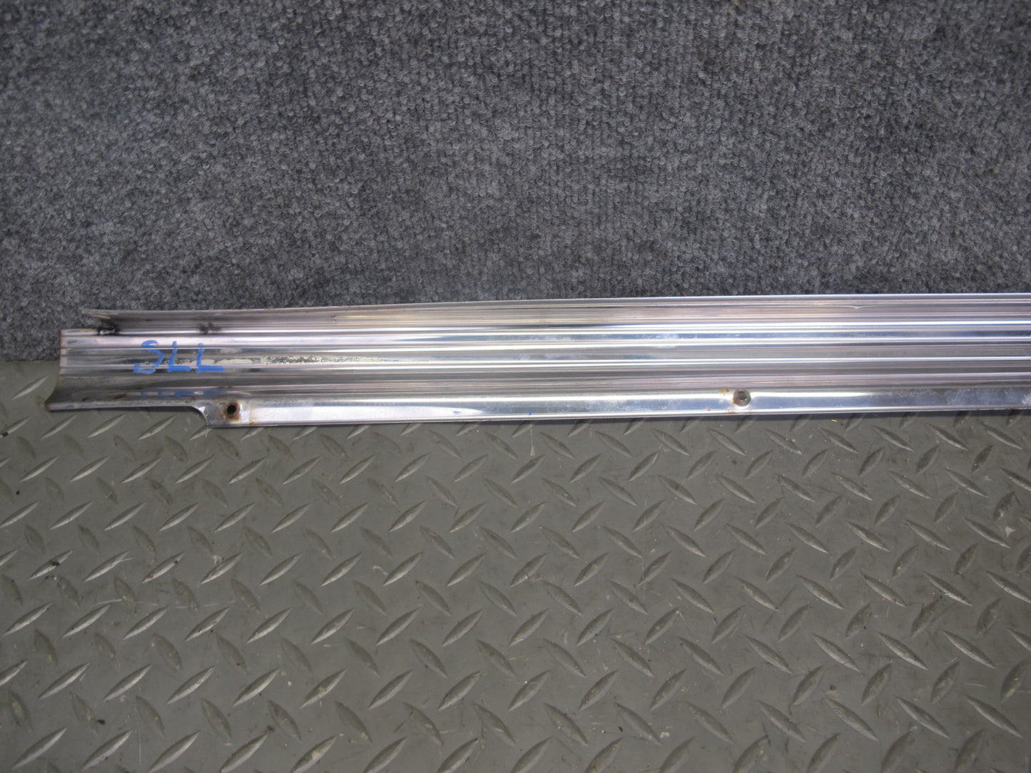 73-89 Mercedes R107 Set of 2 Left & Right Door Scuff Sill Plate Trim Chrome OEM