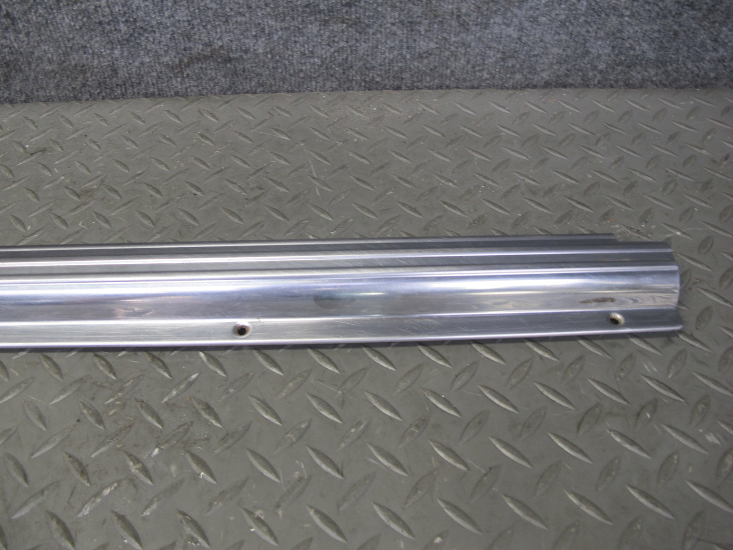73-89 Mercedes R107 Set of 2 Left & Right Door Scuff Sill Plate Trim Chrome OEM