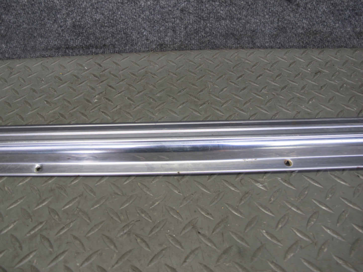 73-89 Mercedes R107 Set of 2 Left & Right Door Scuff Sill Plate Trim Chrome OEM