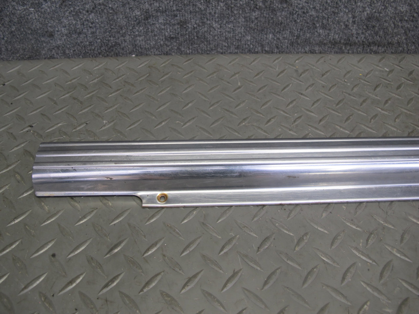 73-89 Mercedes R107 Set of 2 Left & Right Door Scuff Sill Plate Trim Chrome OEM