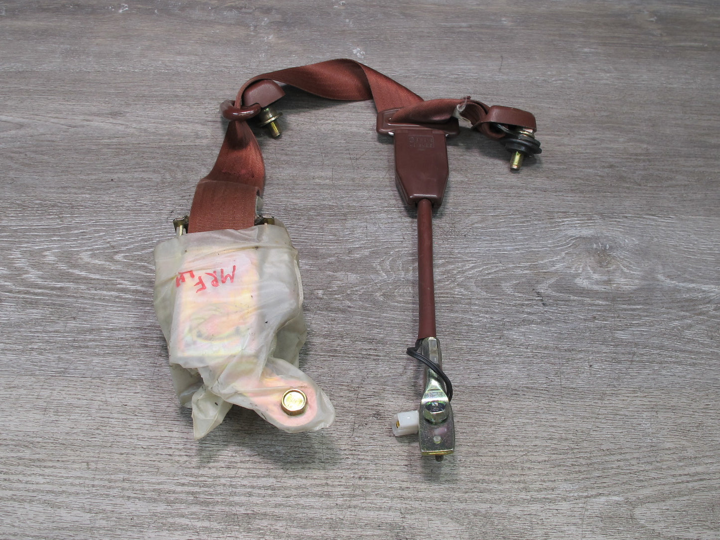86-88 MAZDA RX7 FRONT RIGHT & LEFT SIDE SEATBELT RETRACTOR W/ BUCKLE SET OEM