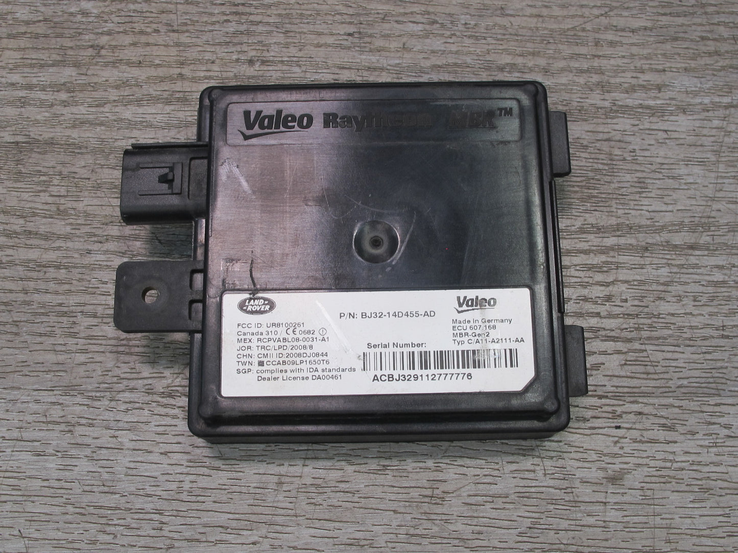 2012 Range Rover Evoque L538 Rear Blind Spot Radar Sensor Module BJ32-14D455-AD