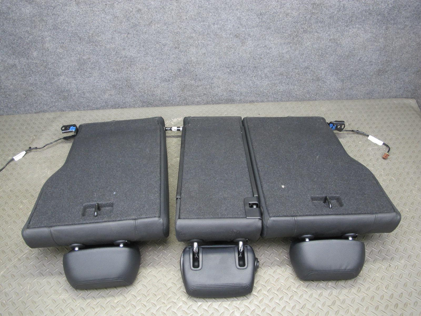 12-15 BMW F30 3-SERIES Rear Heated Leather Seat Upper & Lower Cushion Black OEM