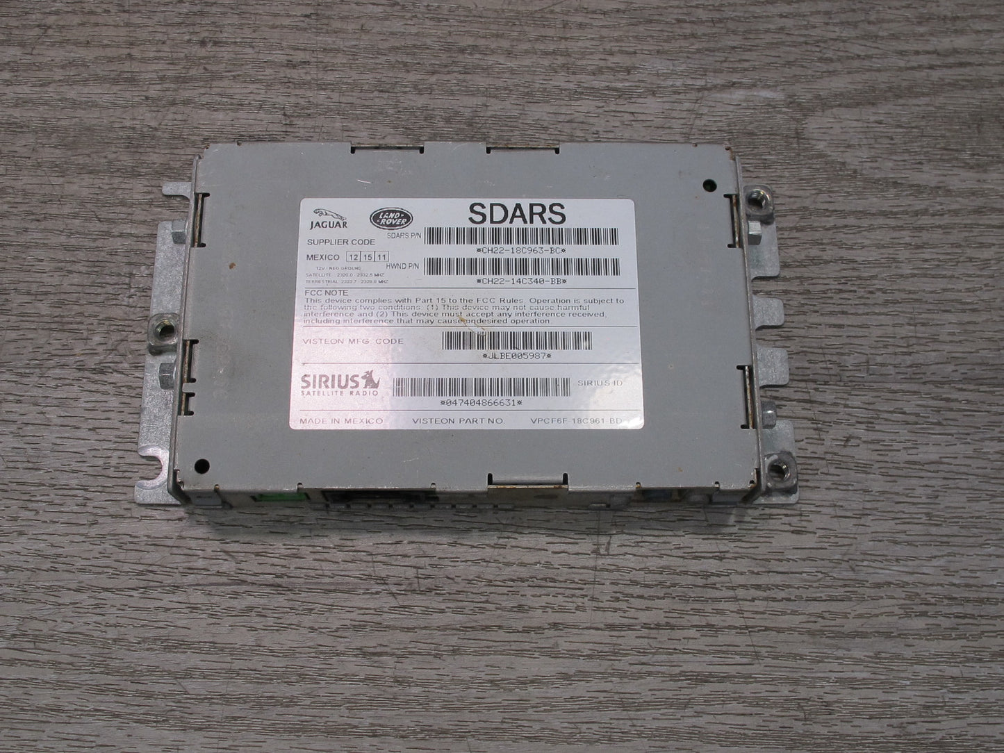 2012-2015 Range Rover Evoque L538 Satellite Radio Receiver Control Module