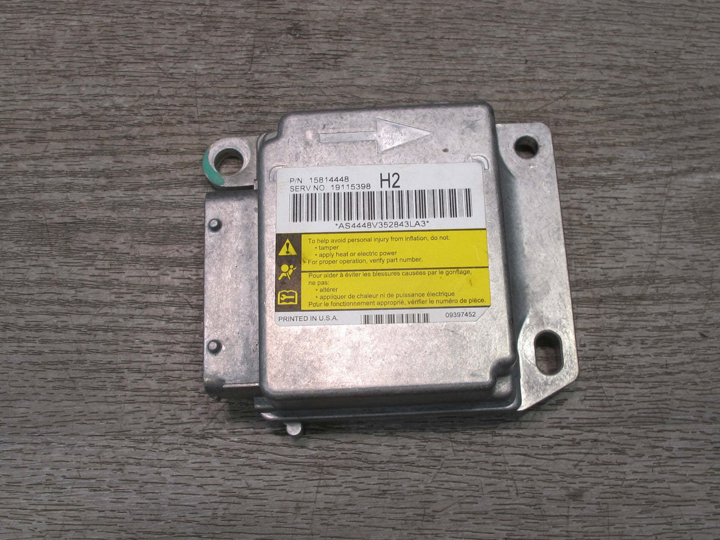 06-07 HUMMER H2 SRS AIRBAG CONTROL MODULE UNIT 15814448 OEM