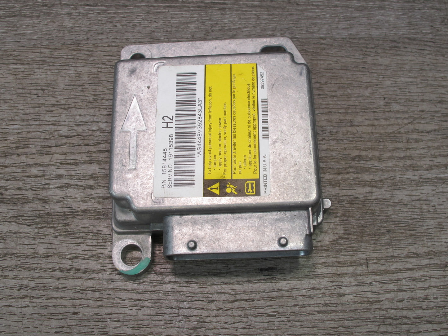 06-07 HUMMER H2 SRS AIRBAG CONTROL MODULE UNIT 15814448 OEM