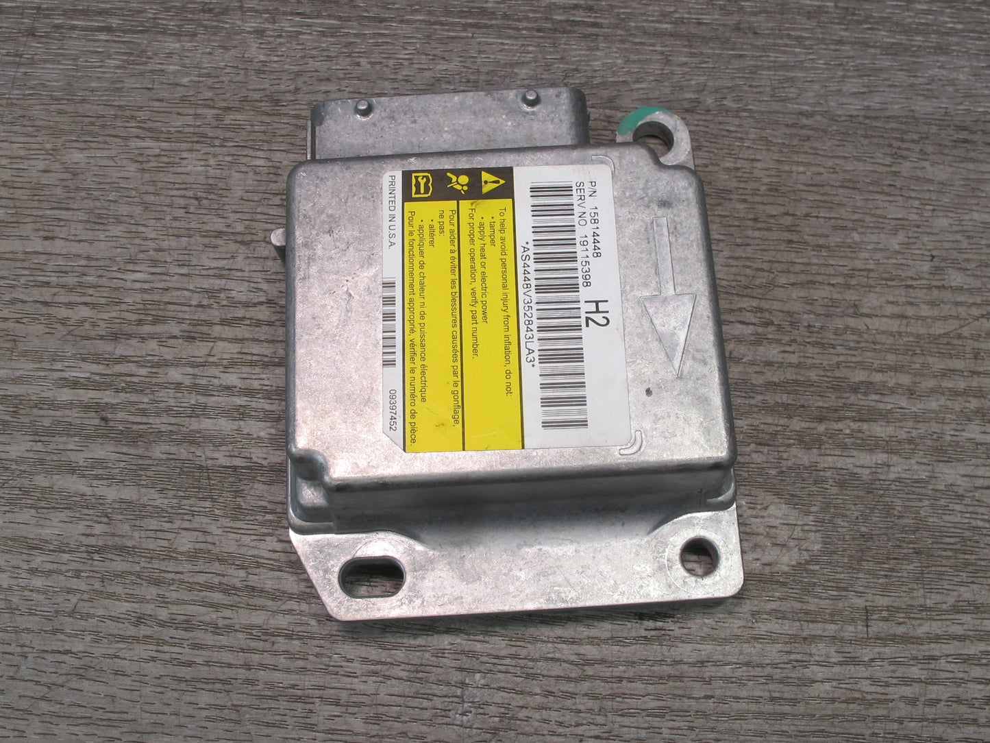 06-07 HUMMER H2 SRS AIRBAG CONTROL MODULE UNIT 15814448 OEM