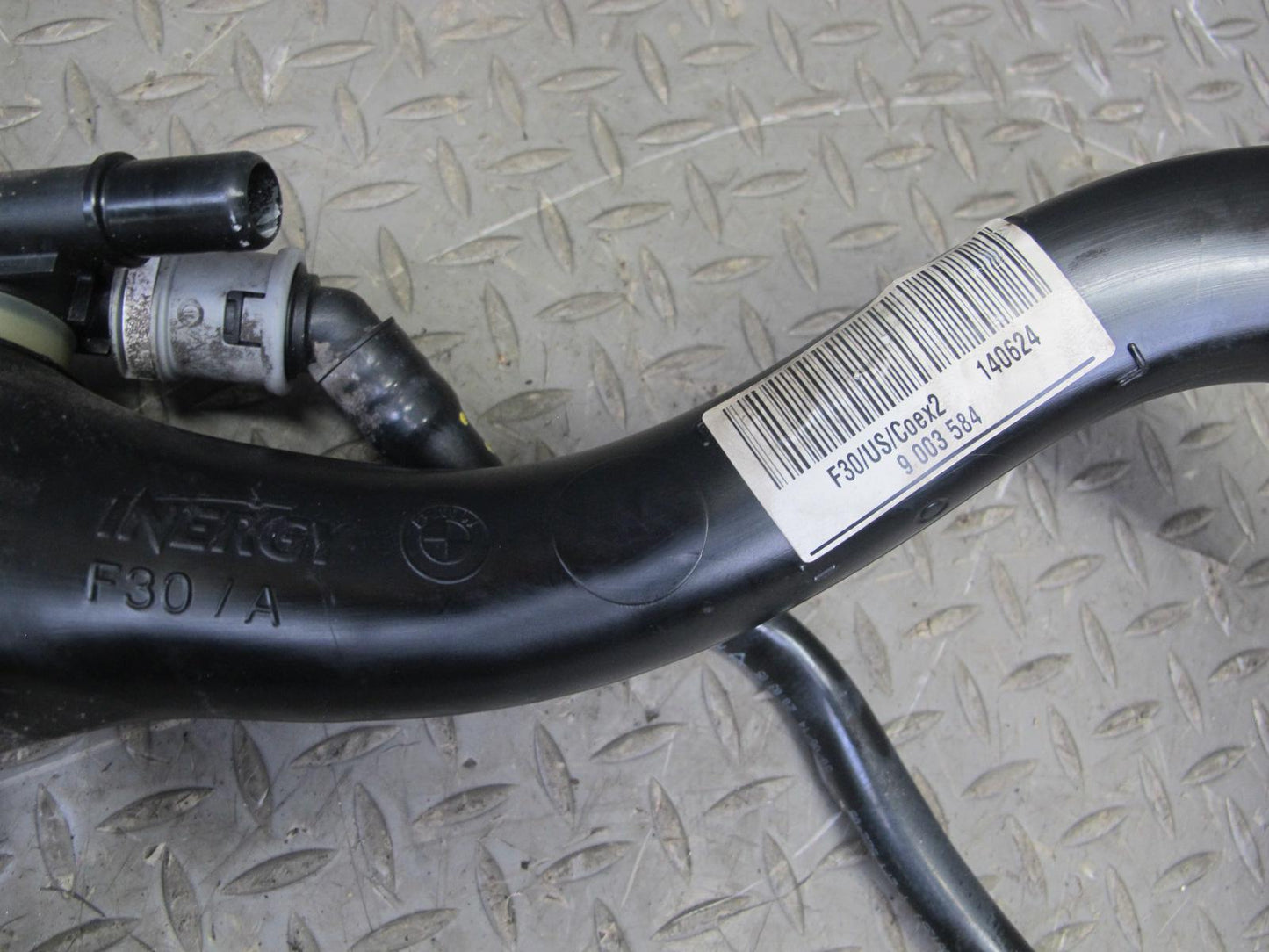 12-16 BMW F30 F31 3-SERIES Fuel Gas Tank Filler Neck Vent Pipe Assembly OEM