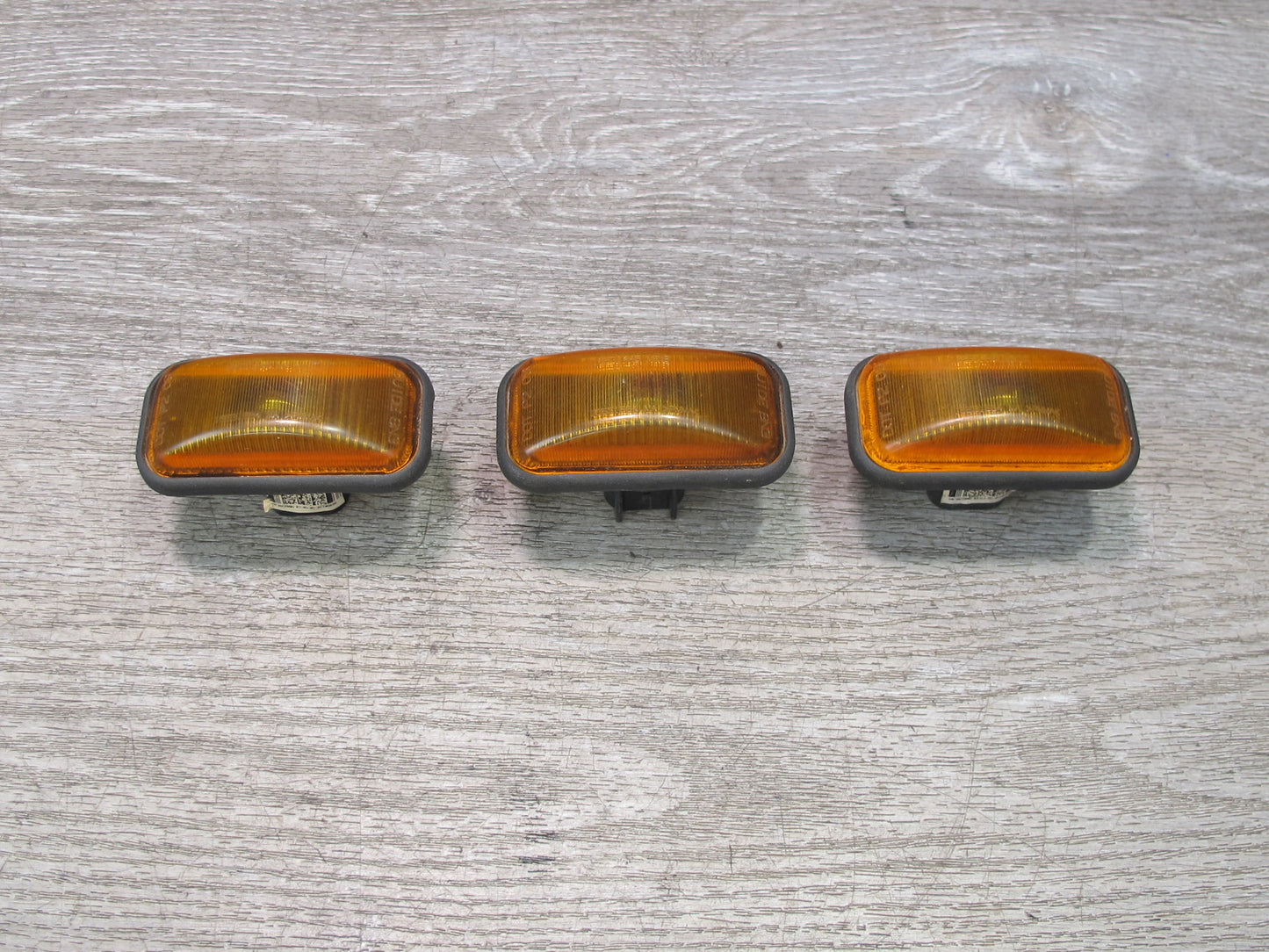 2003-2009 Hummer H2 Front Upper Clearance Marker Orange Light Lamp Set of 3
