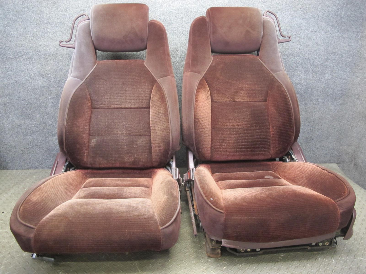 89-92 Toyota Supra MK3 Front & Rear Complete Cloth Seat Set Maroon OEM