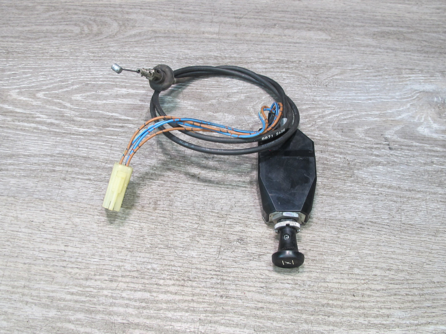 84-85 Mazda RX7 FB 12A Manual Choke Control Switch w Cable & Wiring OEM
