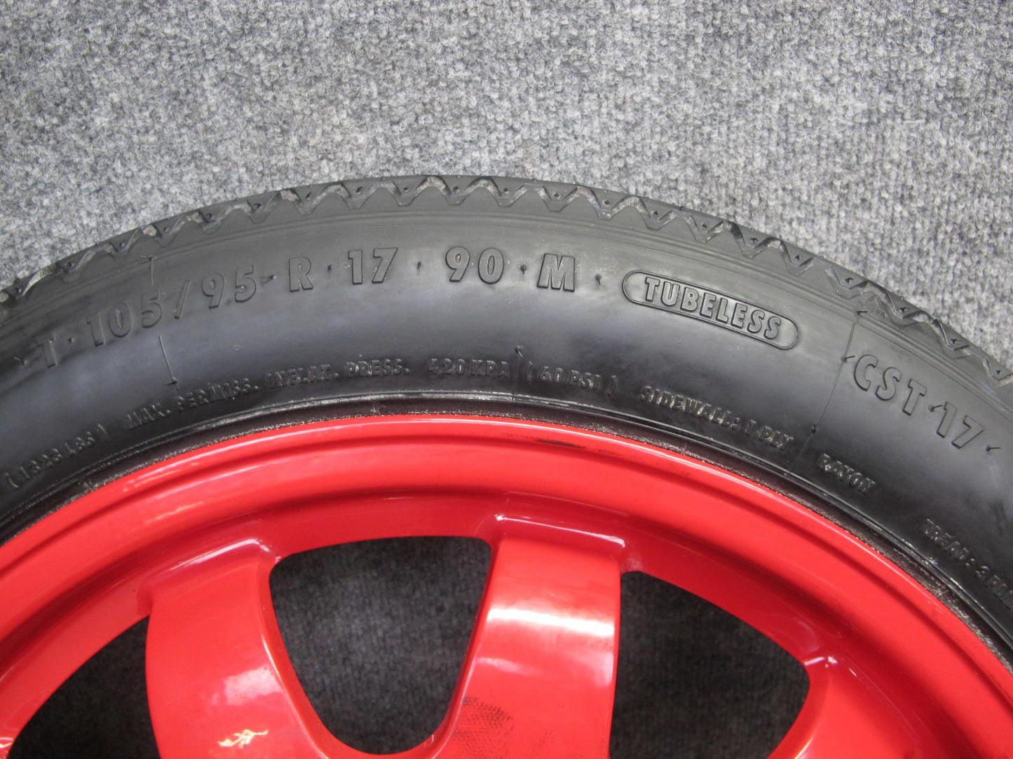 97-04 Porsche Boxster 986 Emergency Spare Tire Wheel 17x3.5 ET19 Conti 105/95