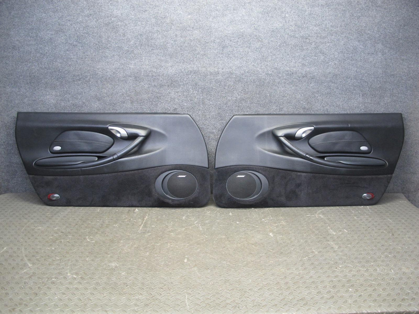 2003-2004 Porsche Boxster 986 Left & Right Side Interior Door Panel Black Set