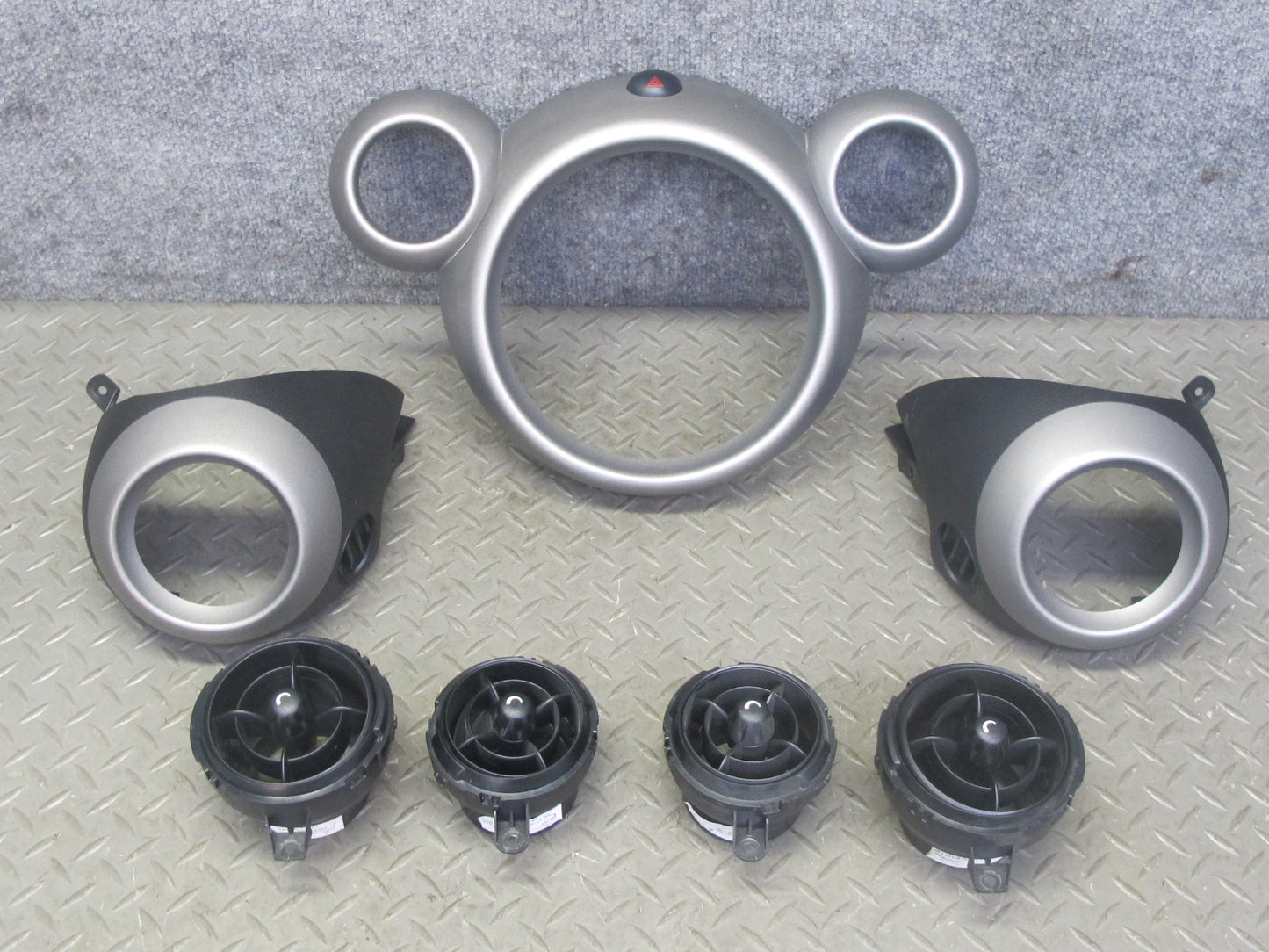 11-13 Mini Cooper S R60 Dash Speedo Air Vent Trim Bezel Cover Panel Set OEM