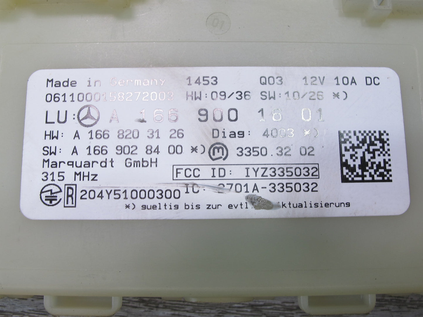 12-15 Mercedes X166 W166 GL Ml-class Keyless GO Entry Control Module Unit OEM