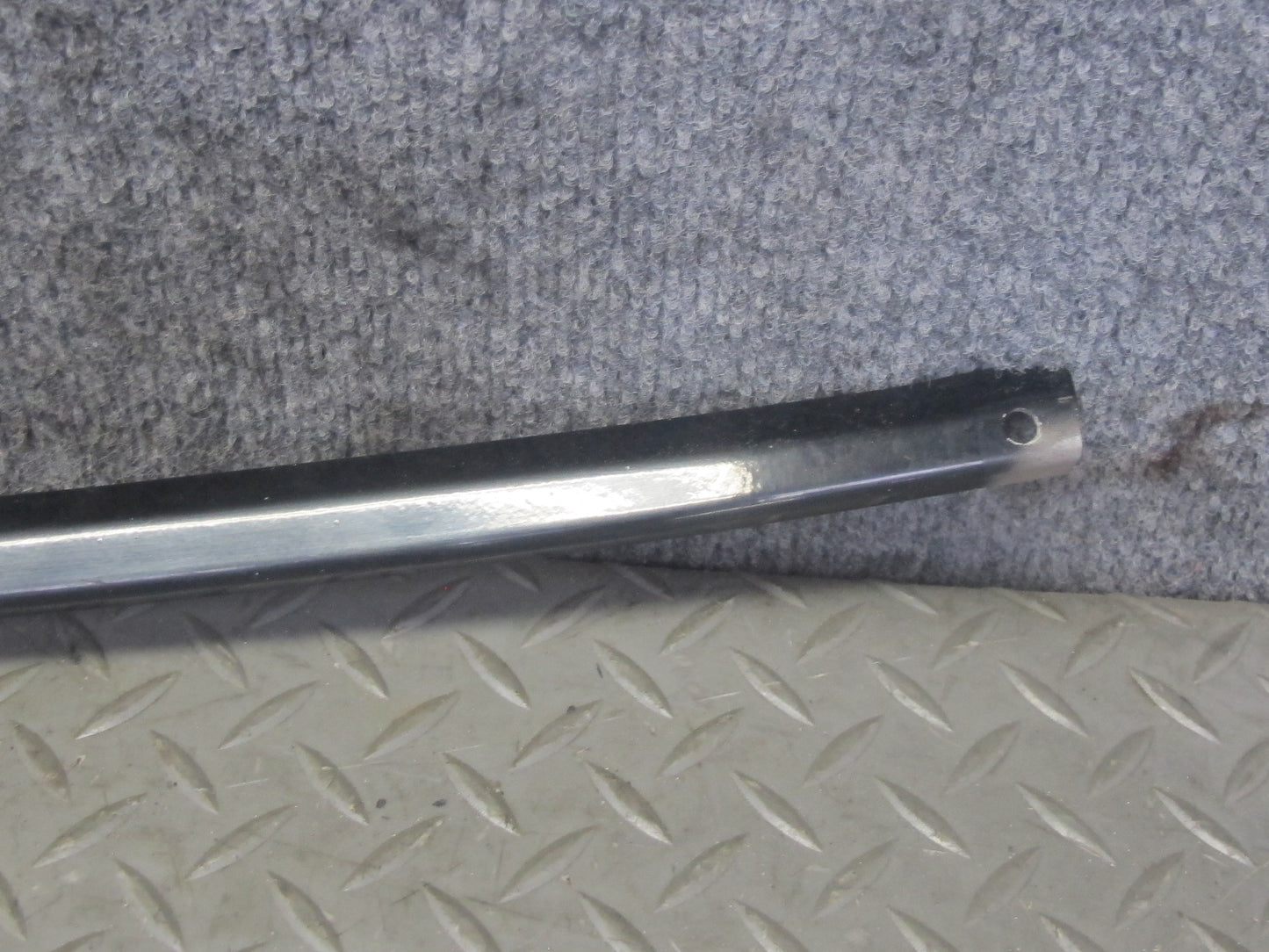 73-89 Mercedes R107 Front Bumper Center & Side Trim Molding Panel Set Black OEM