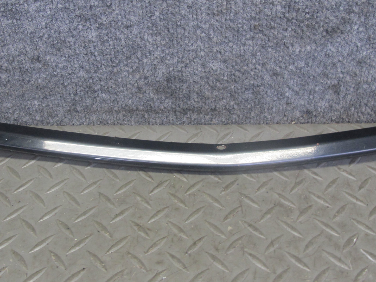 73-89 Mercedes R107 Front Bumper Center & Side Trim Molding Panel Set Black OEM