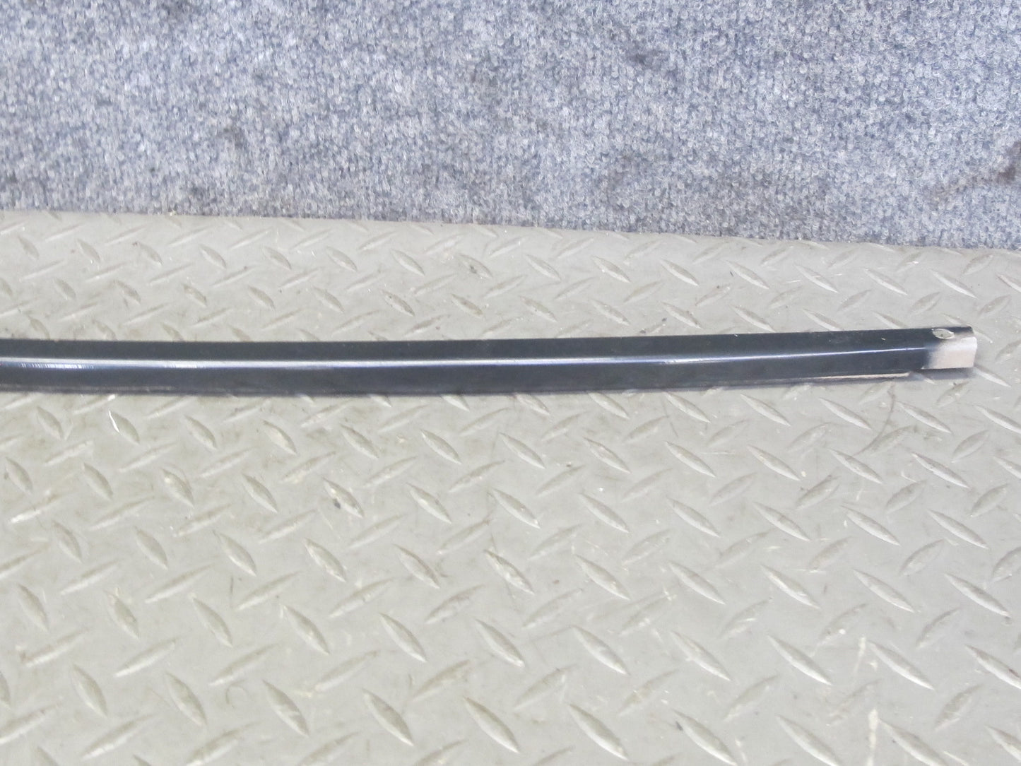 73-89 Mercedes R107 Front Bumper Center & Side Trim Molding Panel Set Black OEM