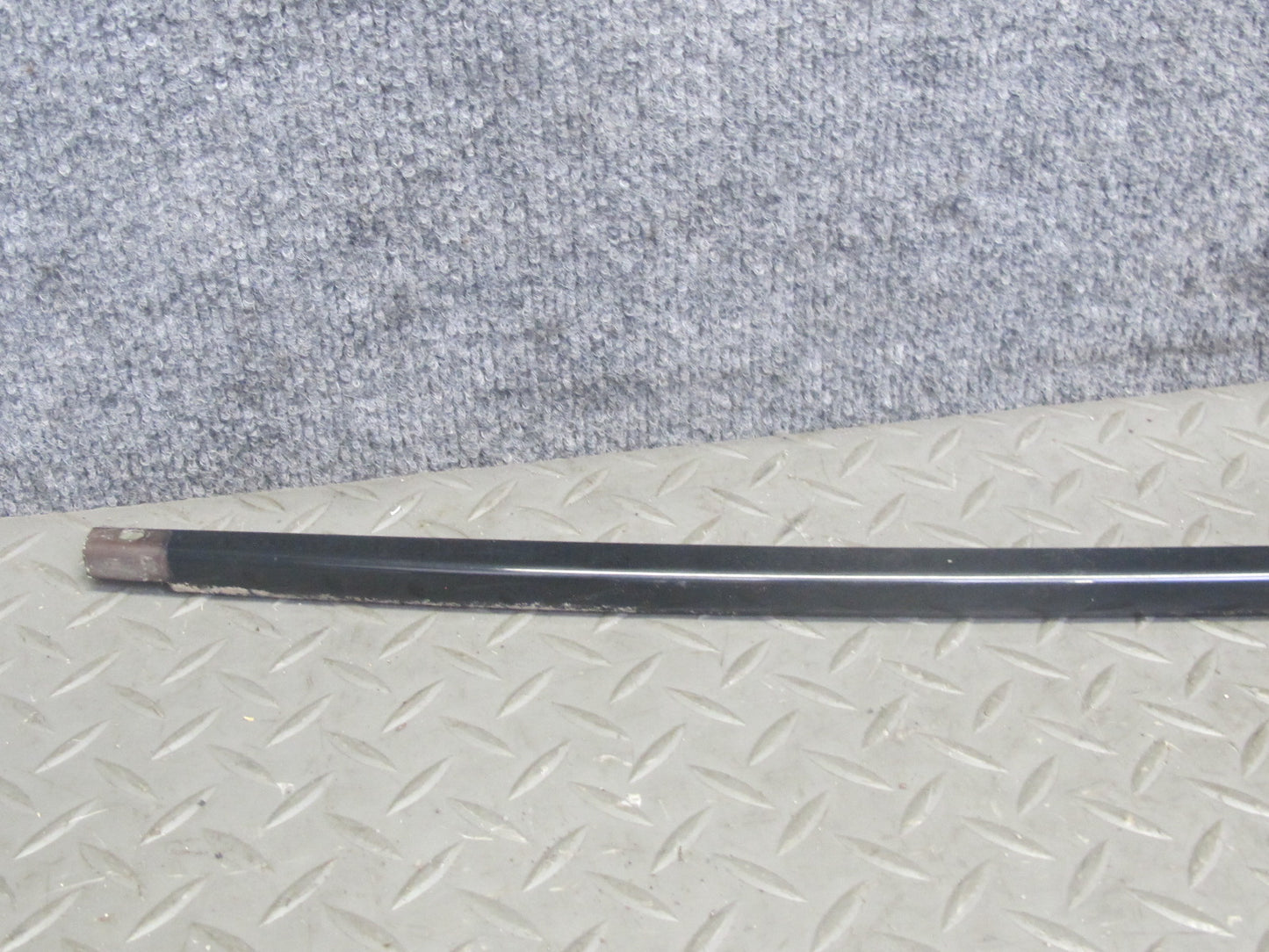 73-89 Mercedes R107 Front Bumper Center & Side Trim Molding Panel Set Black OEM