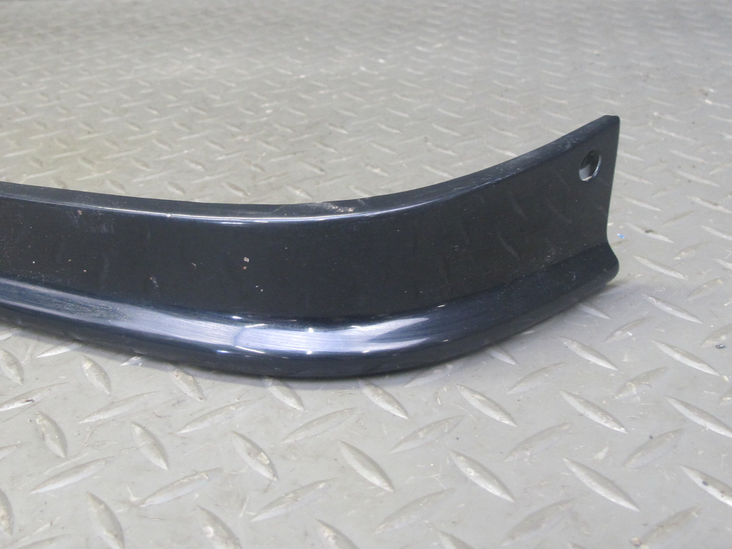 73-89 Mercedes R107 Front Bumper Center & Side Trim Molding Panel Set Black OEM
