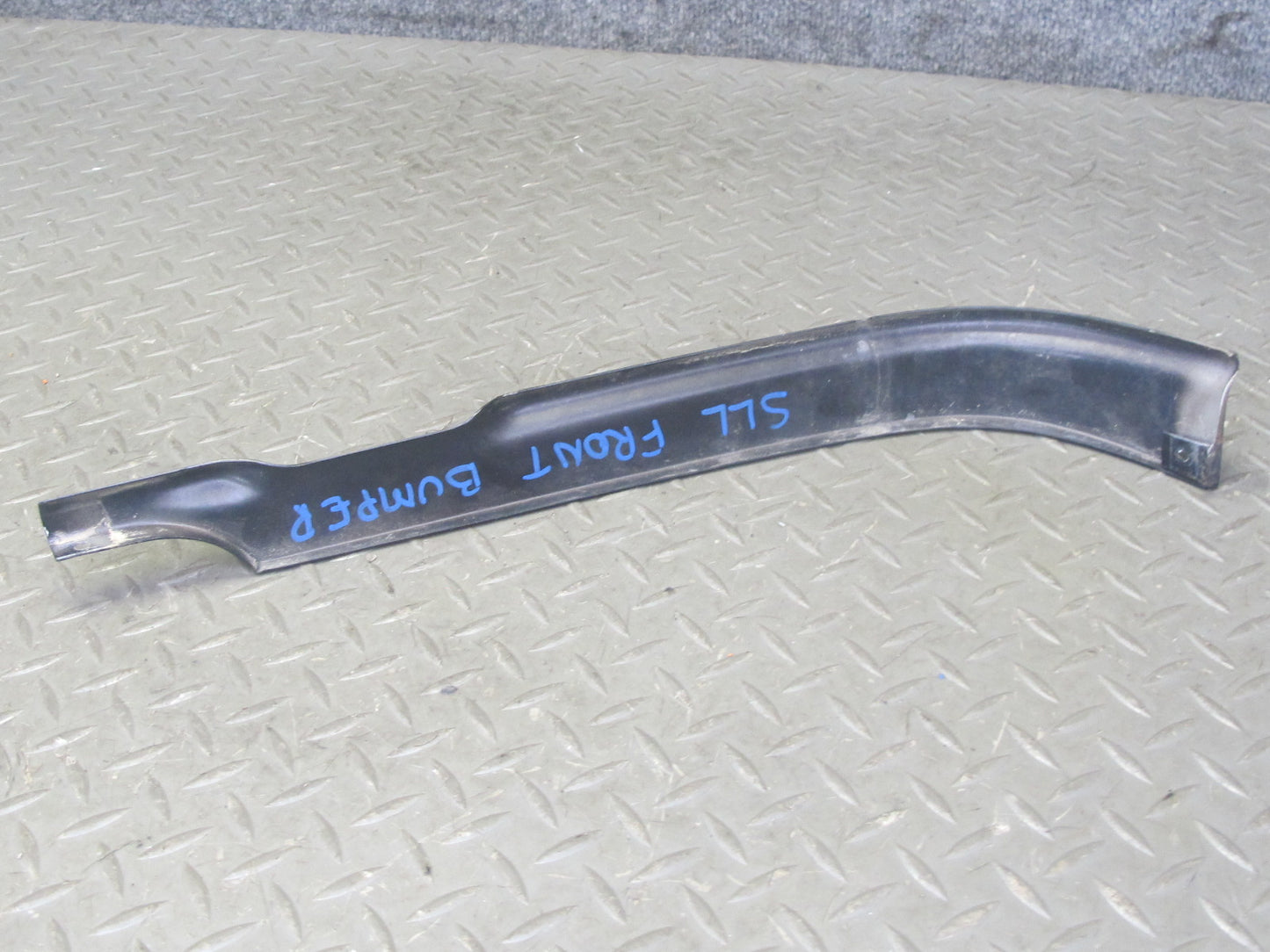 73-89 Mercedes R107 Front Bumper Center & Side Trim Molding Panel Set Black OEM