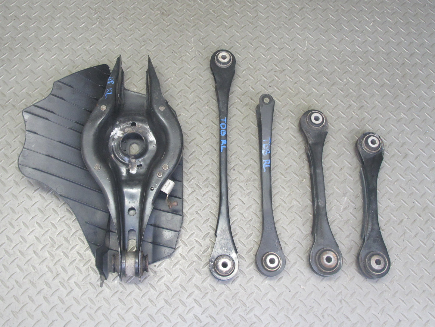 12-18 BMW F30 3-SERIES AWD Set of 5 Rear Left Upper & Lower Control Arm OEM