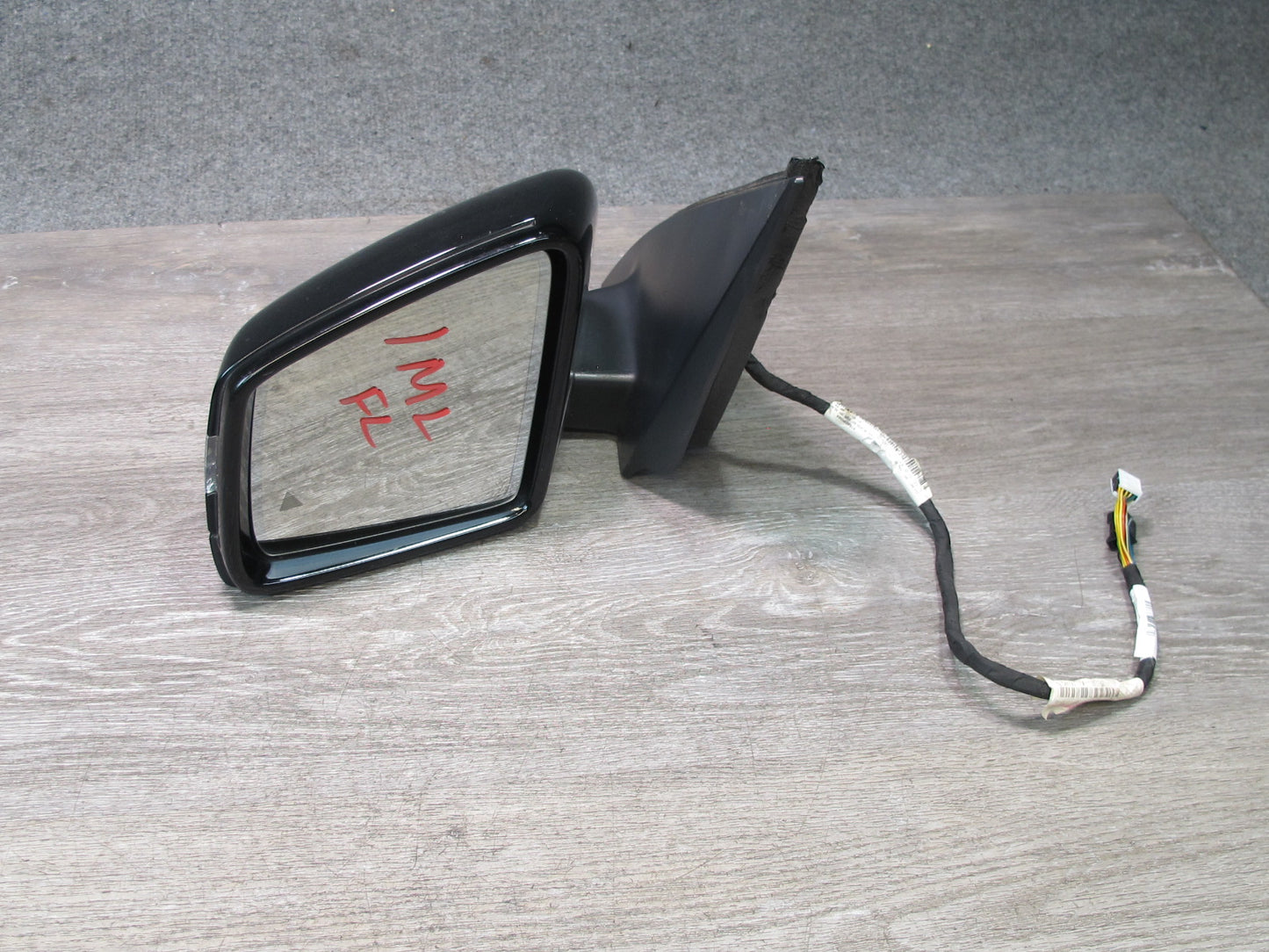 12-15 Mercedes X166 W166 GL ML Left Door Side View Mirror w Blind Spot OEM