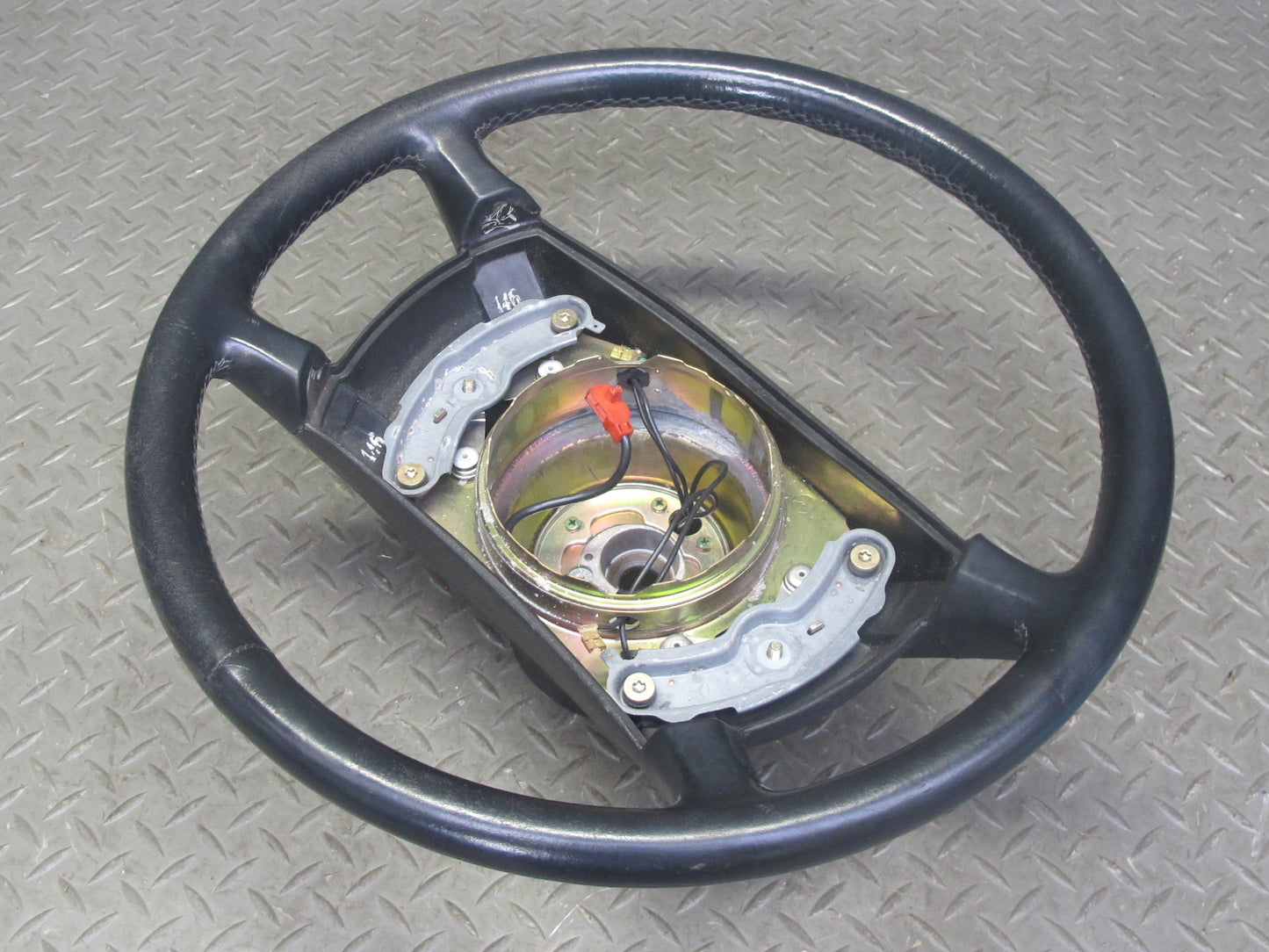 86-89 Mercedes R107 560SL Leather Steering Black OEM