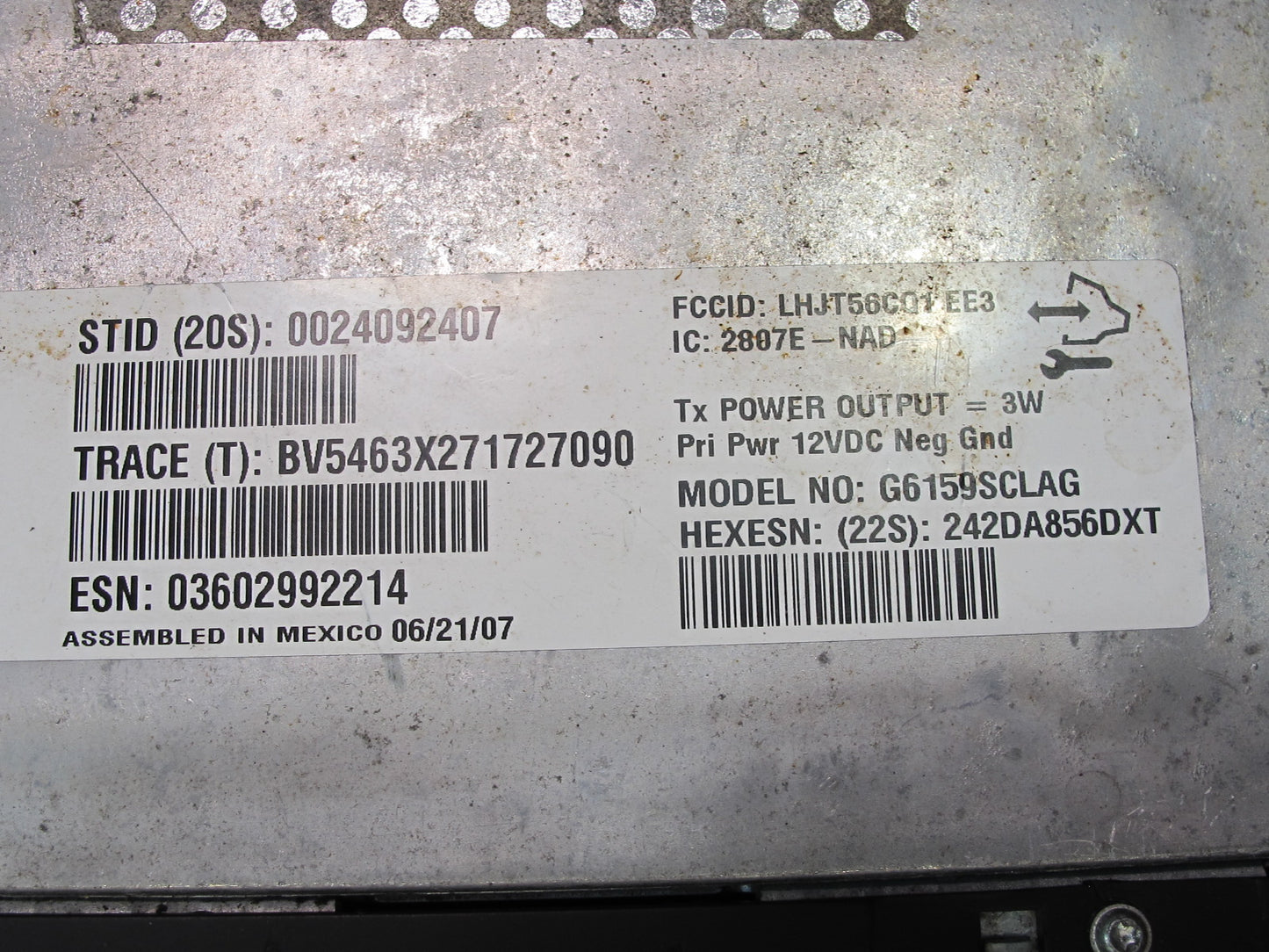 2003-2007 Hummer H2 Front Dashboard Onstar Communication Control Module 19115463